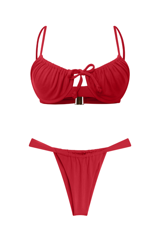 Sculpting Cherry Bombshell Bikini Set